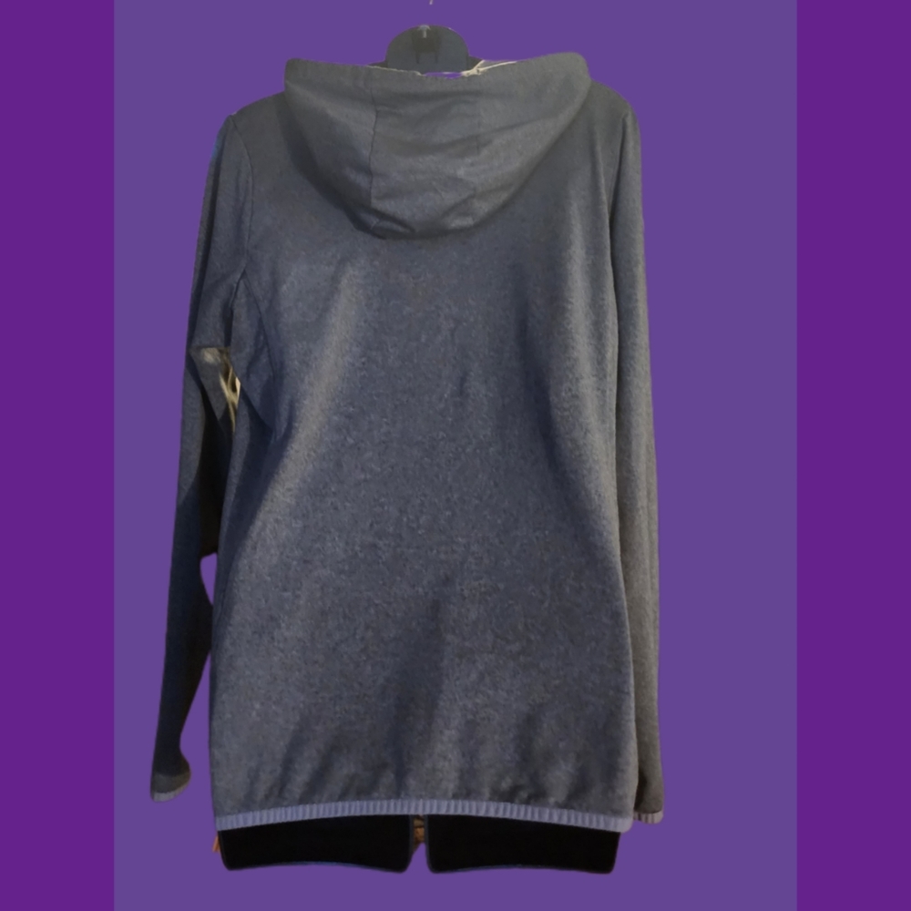 THE NORTH FACE GRAY ZIP FRONT HOODIE - Picture 3 of 6